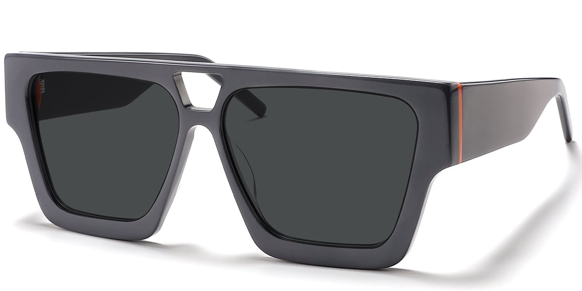 Acetate Aviator Sunglasses grey+dark_grey_polarized