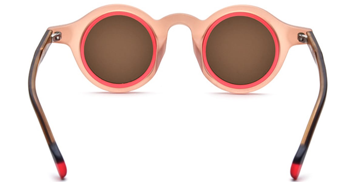 Acetate Round Sunglasses translucent-light_brown+amber_polarized