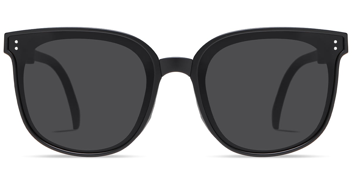 Square Sunglasses black+dark_grey_polarized