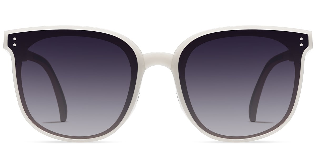 Square Sunglasses white+gradient_blue_polarized