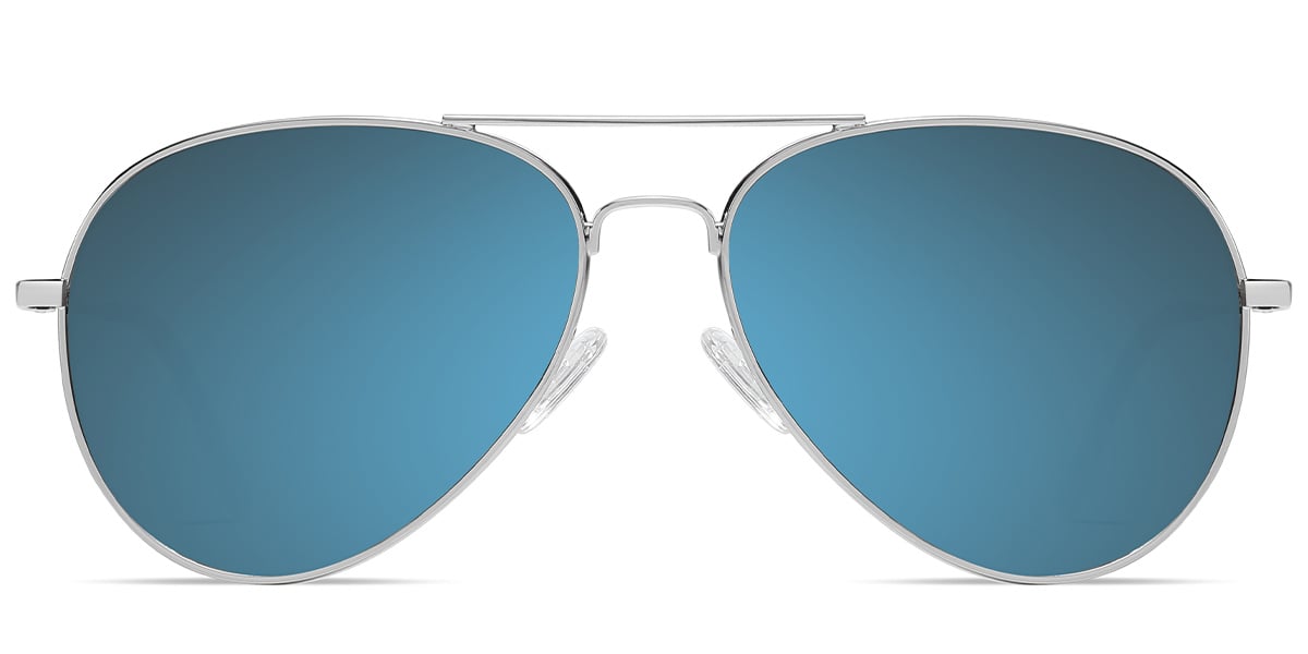 Aviator Sunglasses silver+mirrored_ice_blue