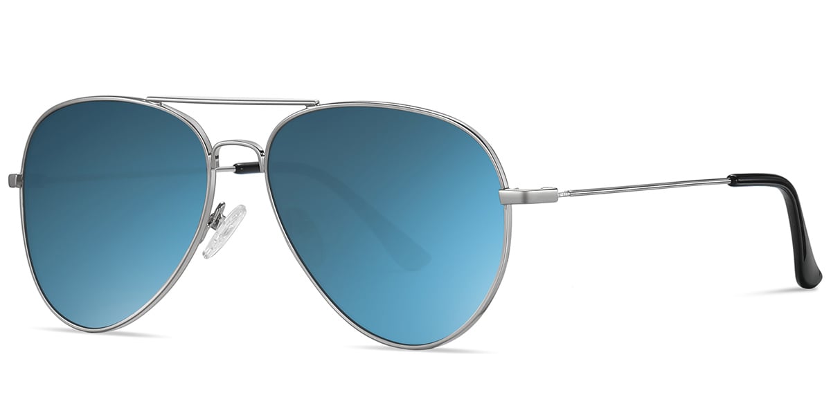 Aviator Sunglasses silver+mirrored_ice_blue