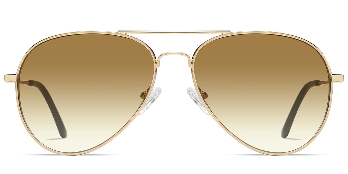Aviator Sunglasses gold+gradient_amber