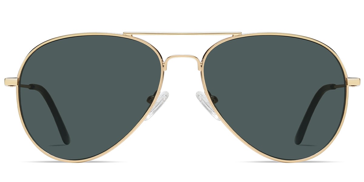 Aviator Sunglasses gold+dark_green
