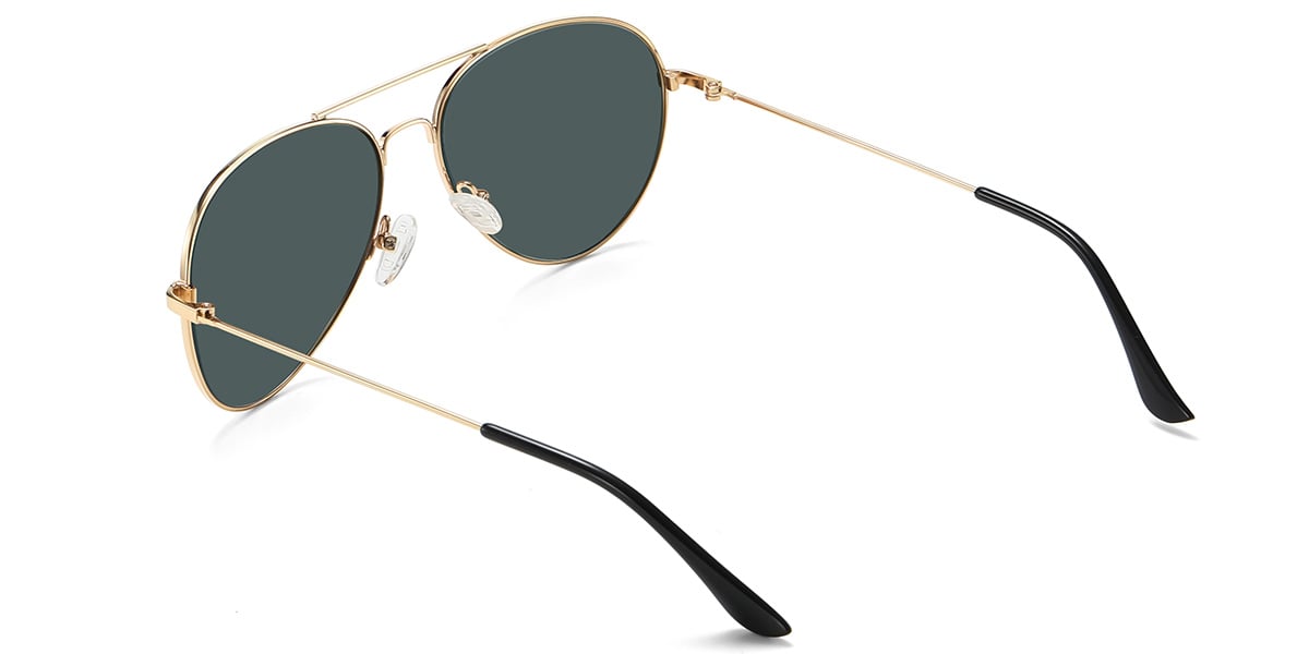 Aviator Sunglasses gold+dark_green