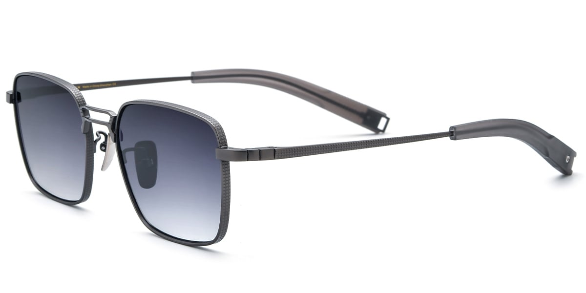 Titanium Square Sunglasses grey+gradient_grey_polarized