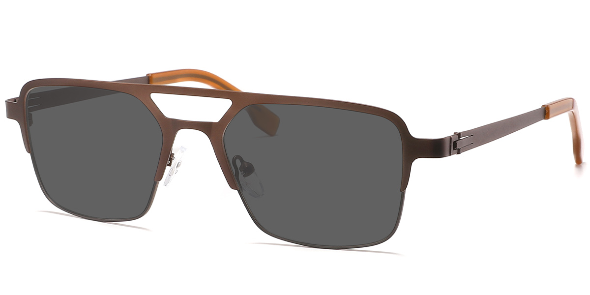 Aviator Sunglasses brown+dark_grey_polarized