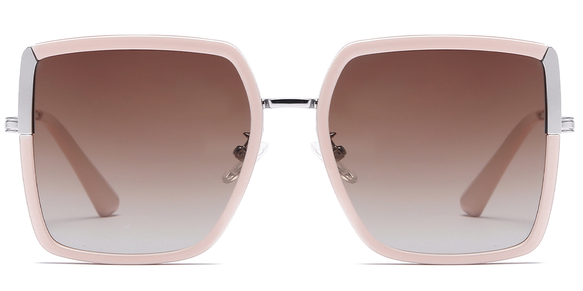 Square Sunglasses beige+gradient_amber_polarized