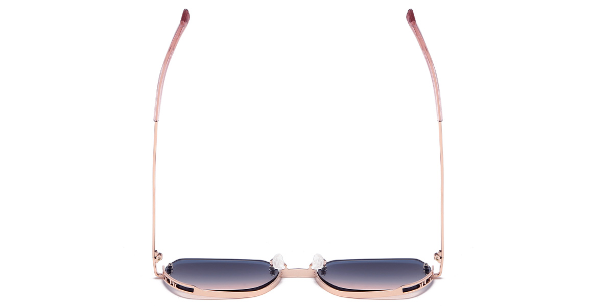 Square Sunglasses rose_gold+blue-pink