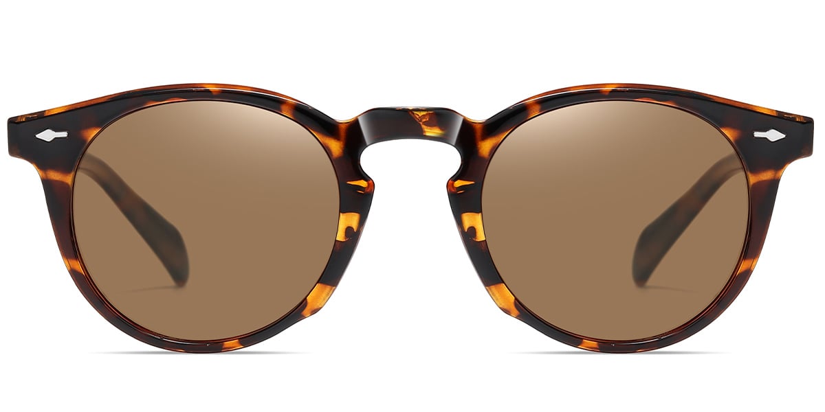 Acetate Round Sunglasses tortoiseshell+amber_polarized