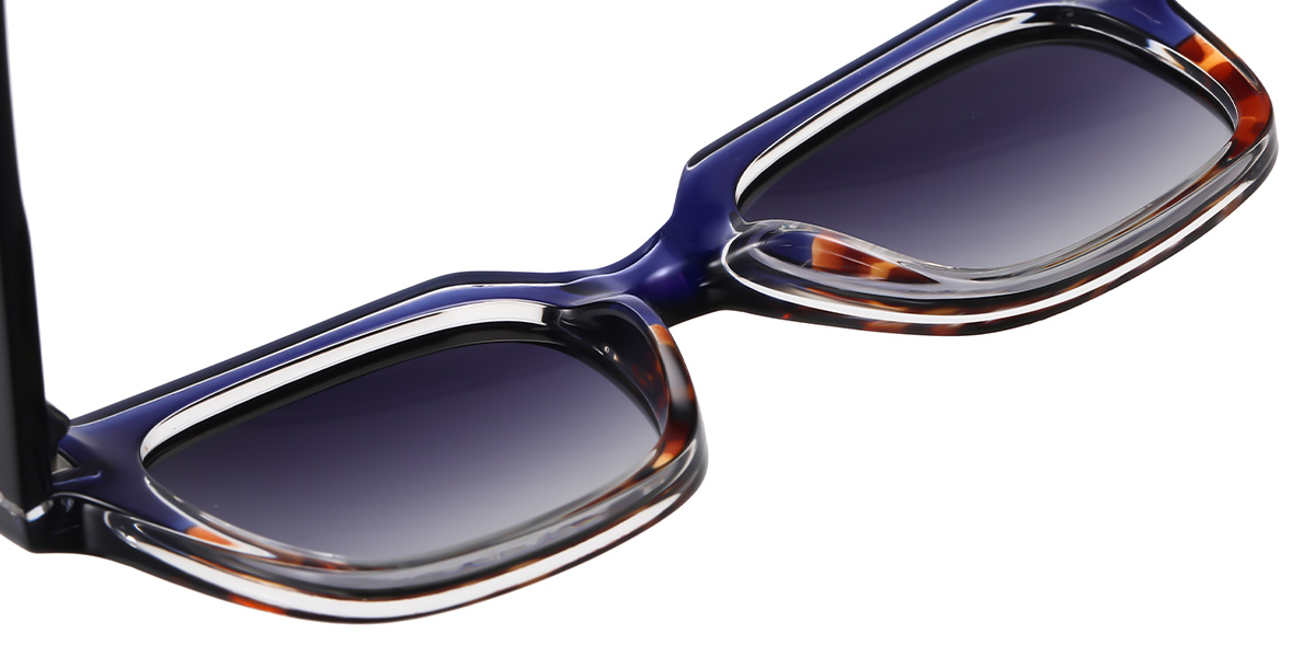 Acetate Square Sunglasses pattern-tortoiseshell+gradient_grey_polarized