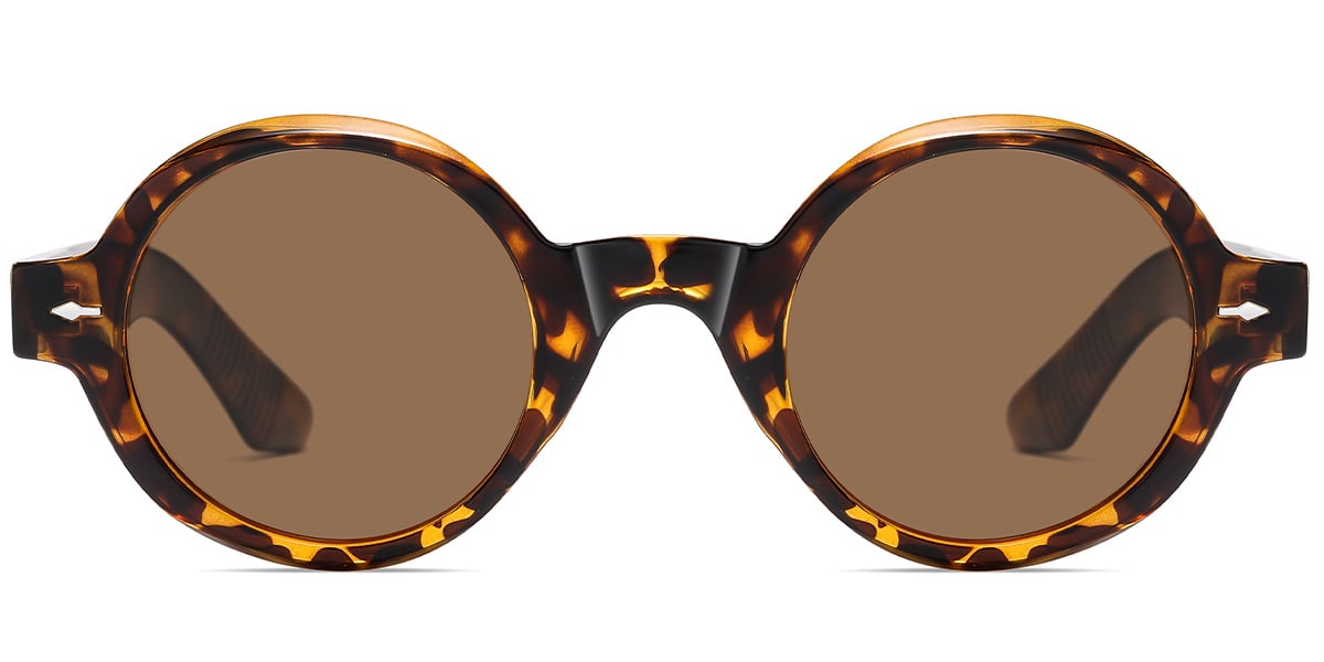 Acetate Round Sunglasses tortoiseshell+amber_polarized