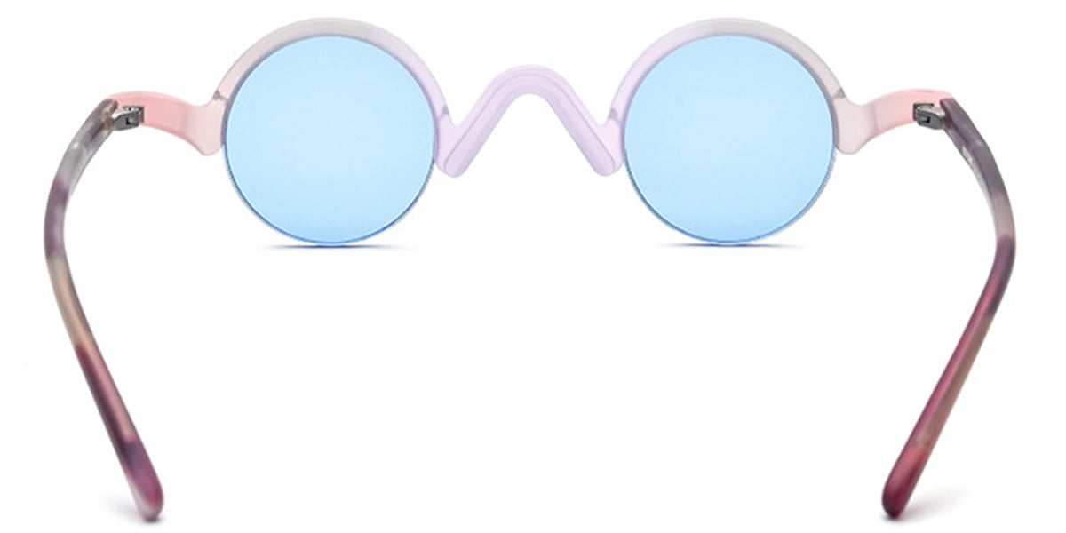 Acetate Round Sunglasses gradient_purple+light_blue
