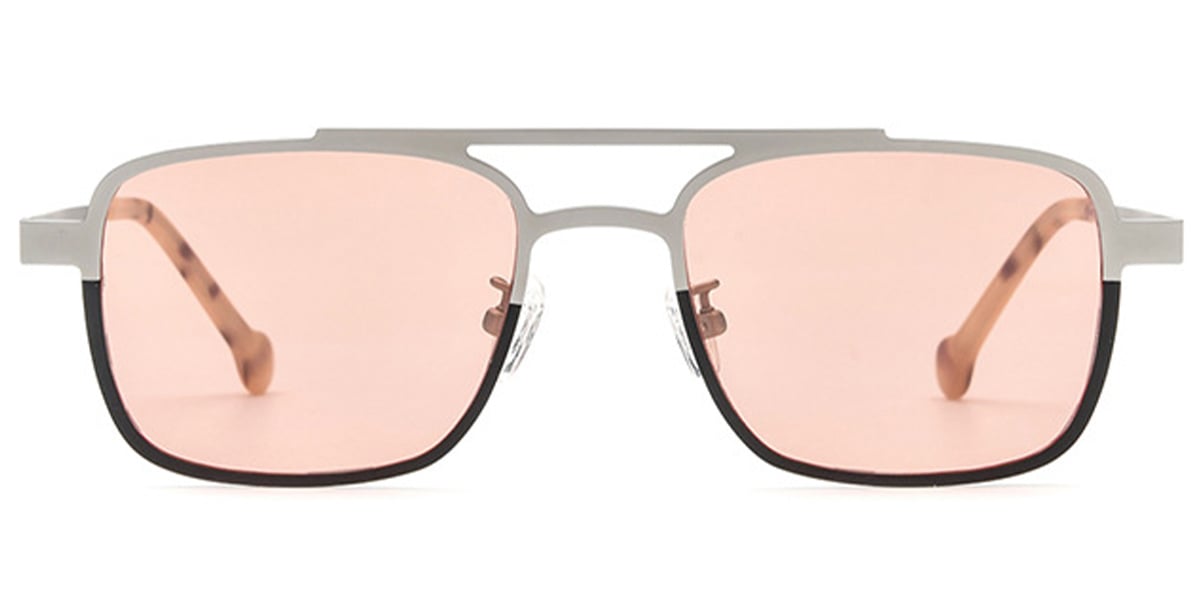 Titanium Aviator Sunglasses pattern-grey+light_pink