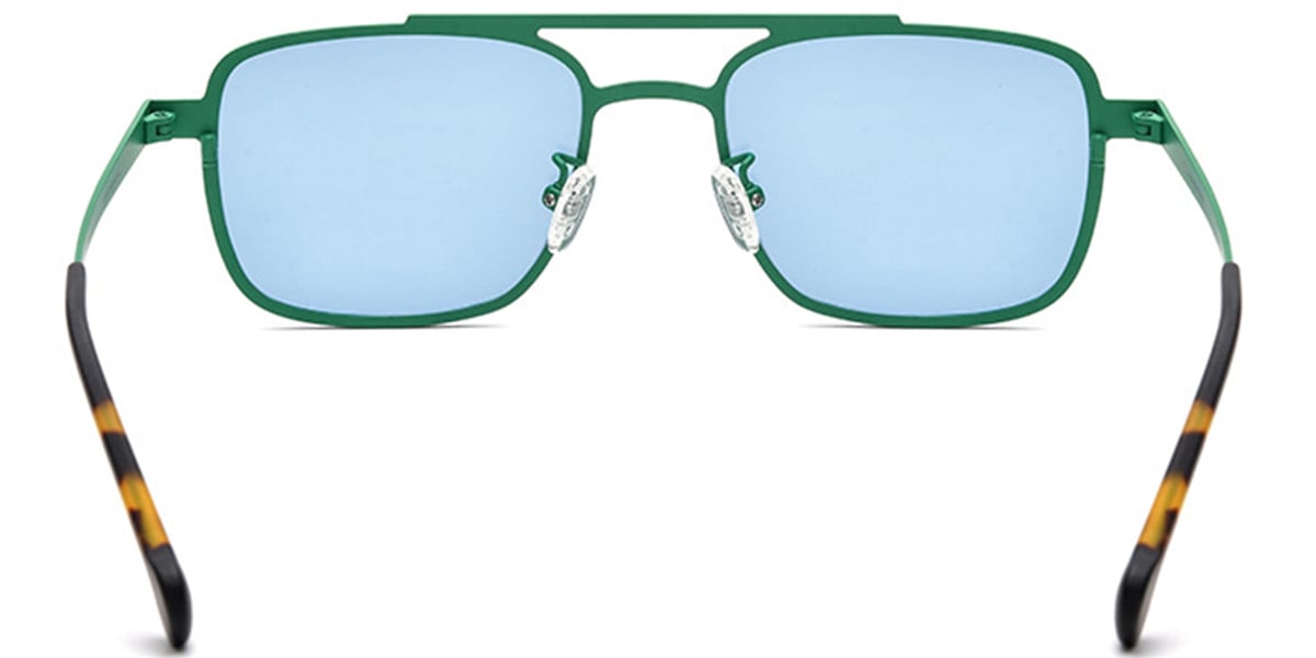 Titanium Aviator Sunglasses pattern-green+light_blue