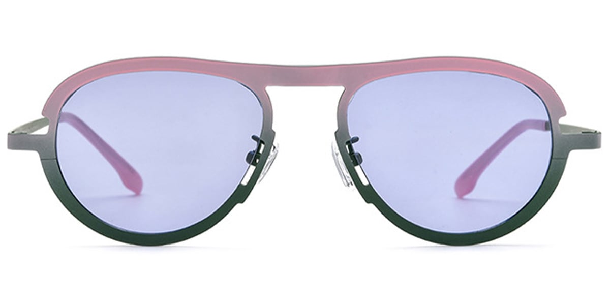 Titanium Oval Sunglasses 