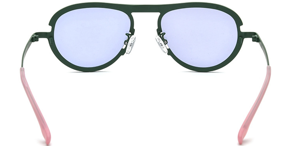 Titanium Oval Sunglasses pattern-pink+light_purple