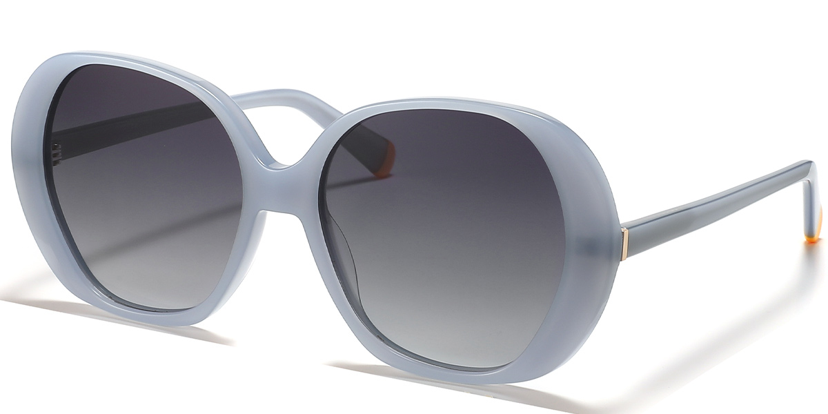 Acetate Square Sunglasses light_blue+gradient_grey_polarized