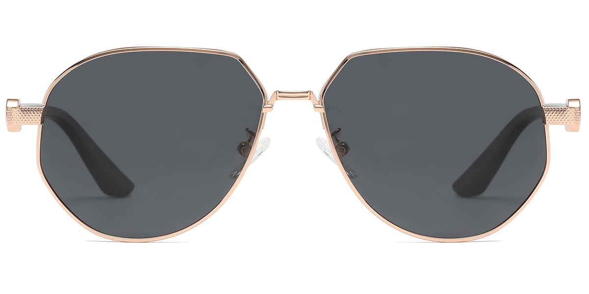 Geometric Sunglasses rose_gold+dark_grey_polarized