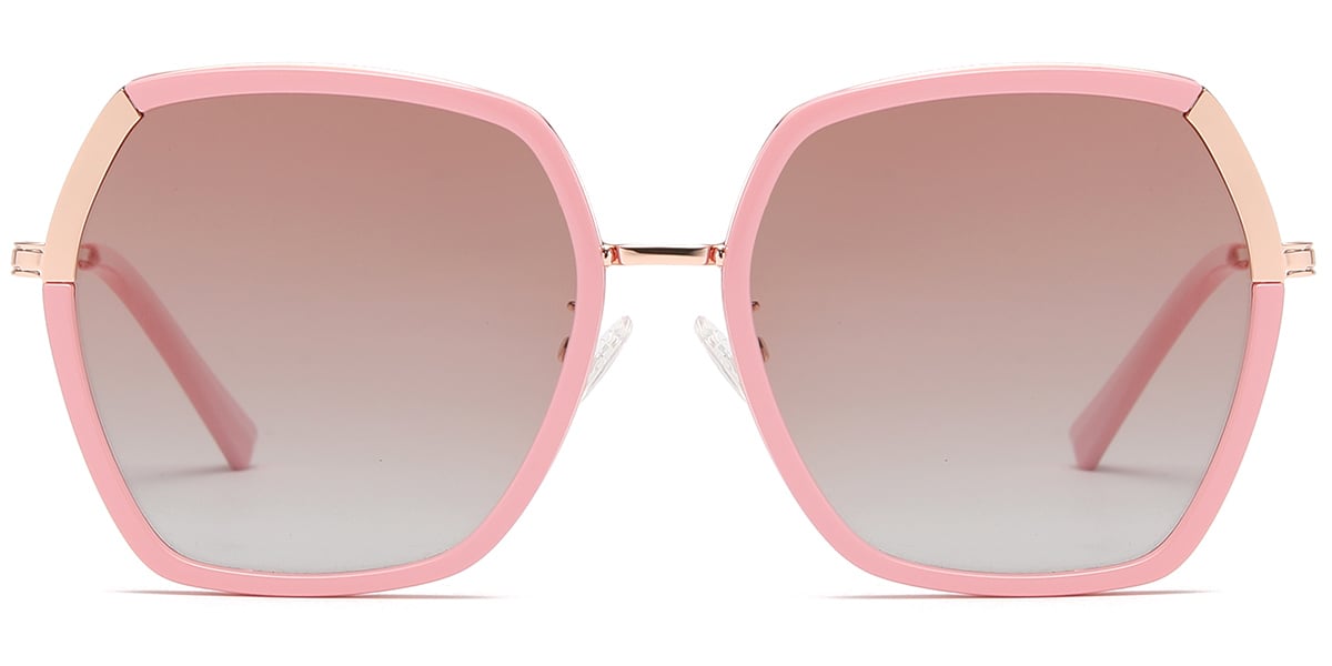 Square Sunglasses pink+blue-pink_polarized