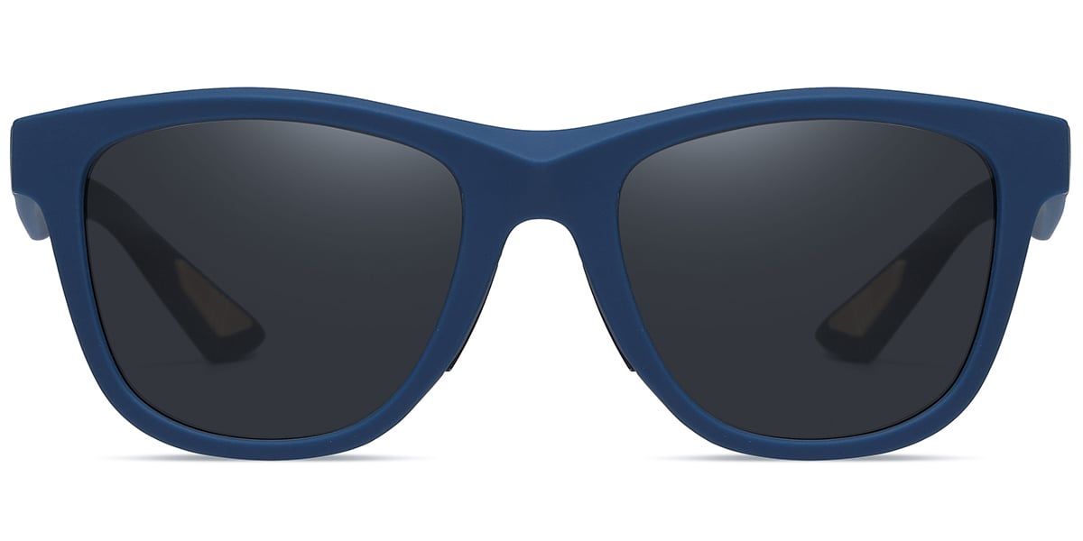 Square Sunglasses blue+dark_grey_polarized