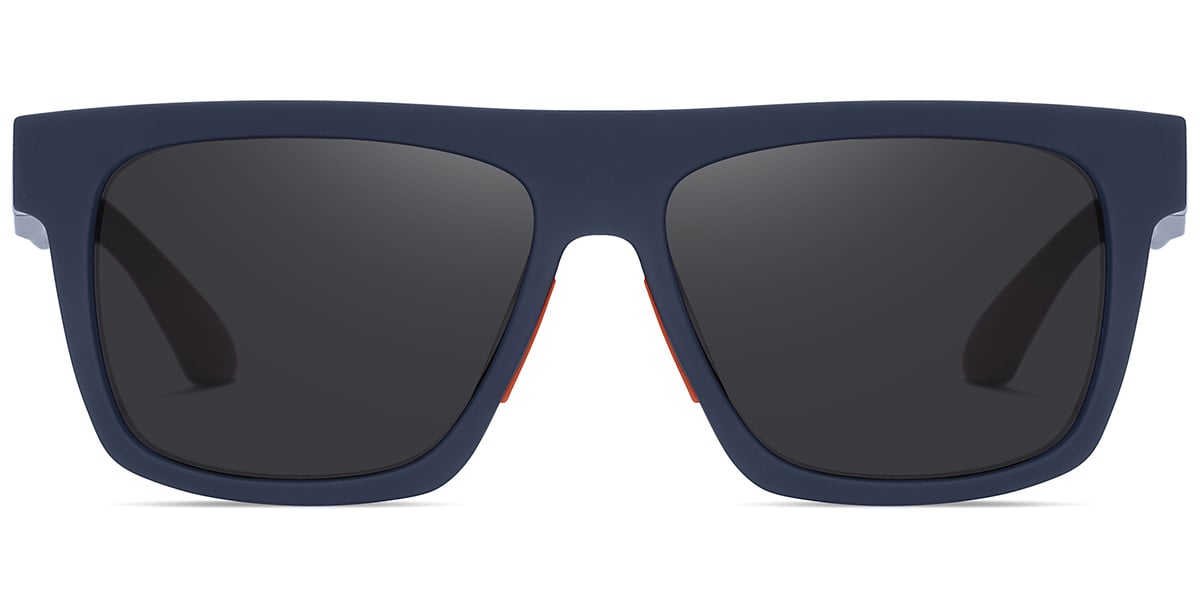 Square Sunglasses blue+dark_grey_polarized