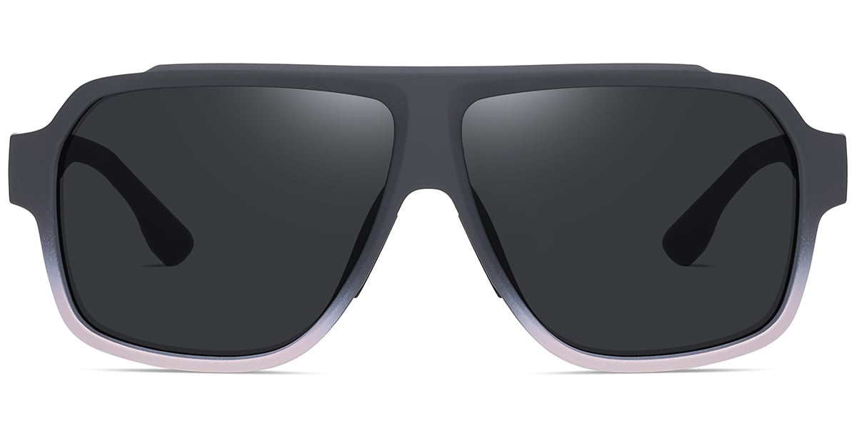 Square Sunglasses gradient_black+dark_grey_polarized