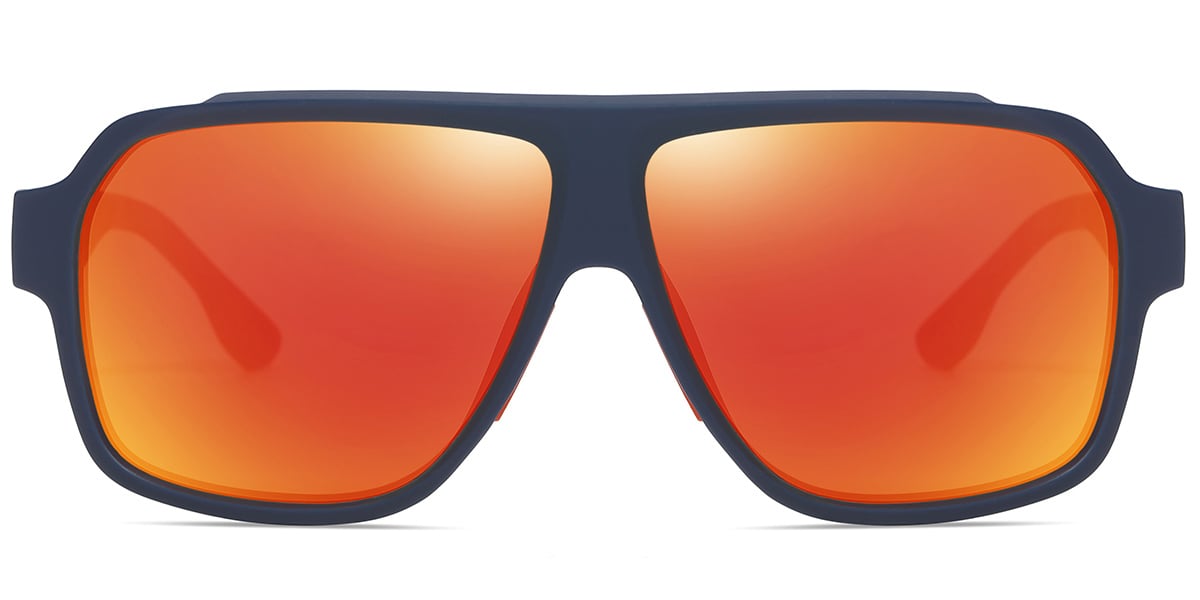 Square Sunglasses blue+mirrored_red_polarized