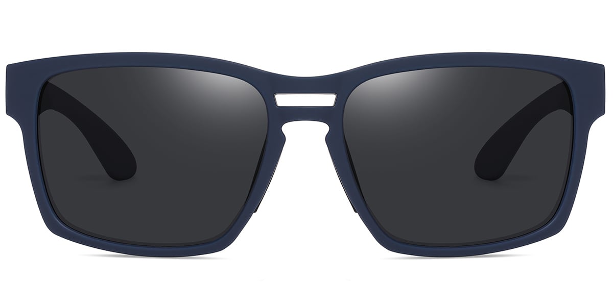 Square Aviator Sunglasses blue+dark_grey_polarized