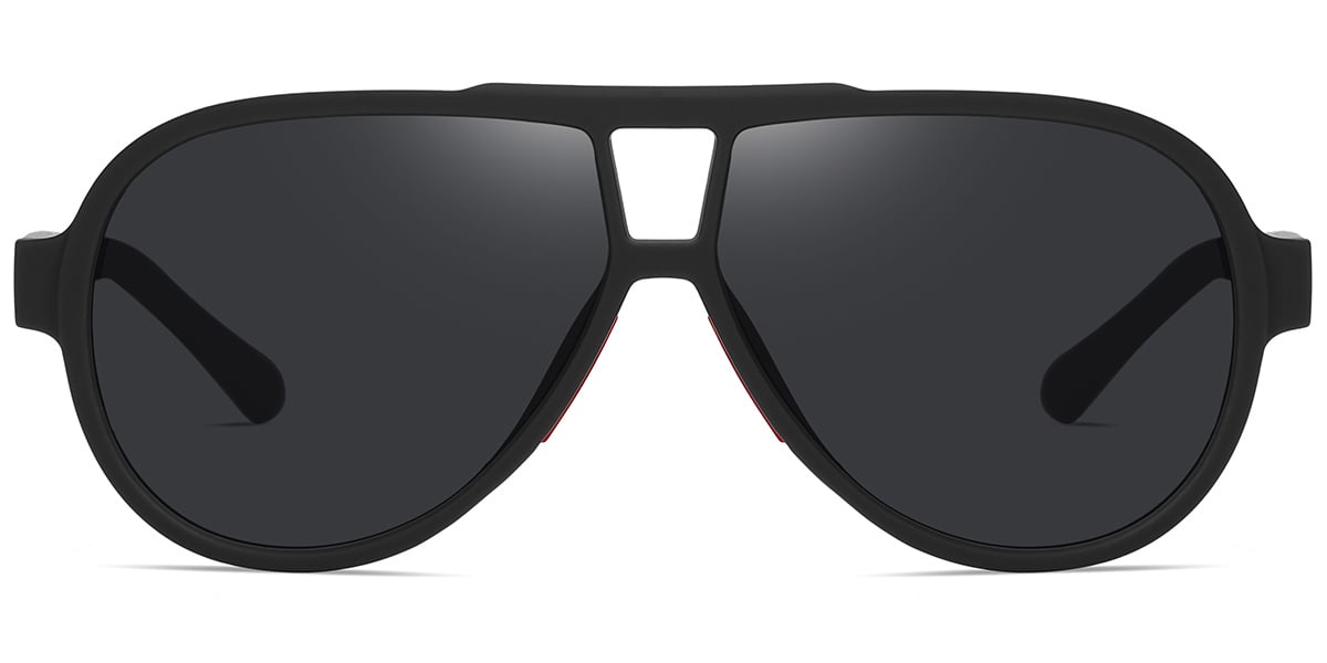 Aviator Sunglasses black+dark_grey_polarized