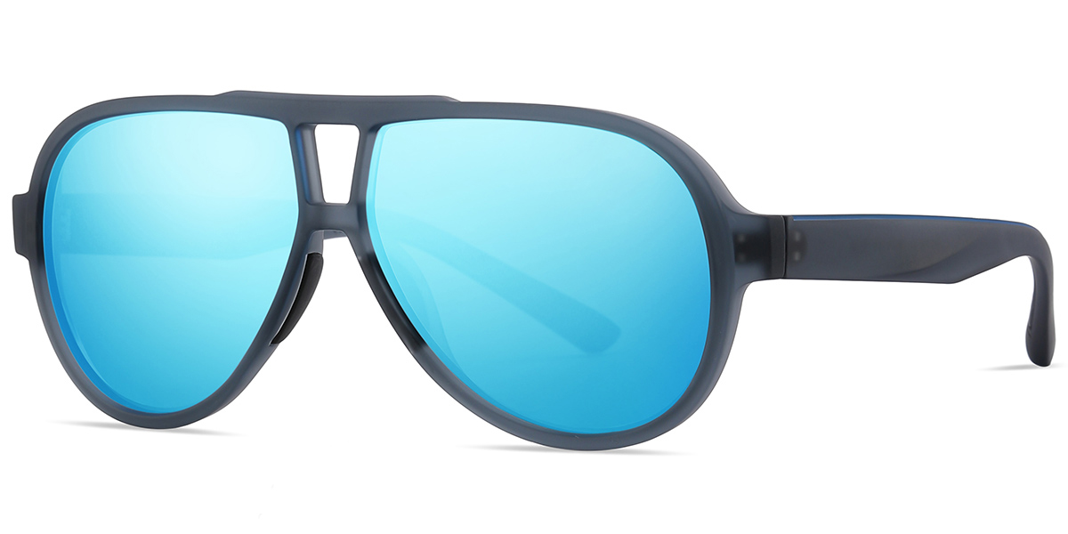 Aviator Sunglasses grey+mirrored_ice_blue_polarized