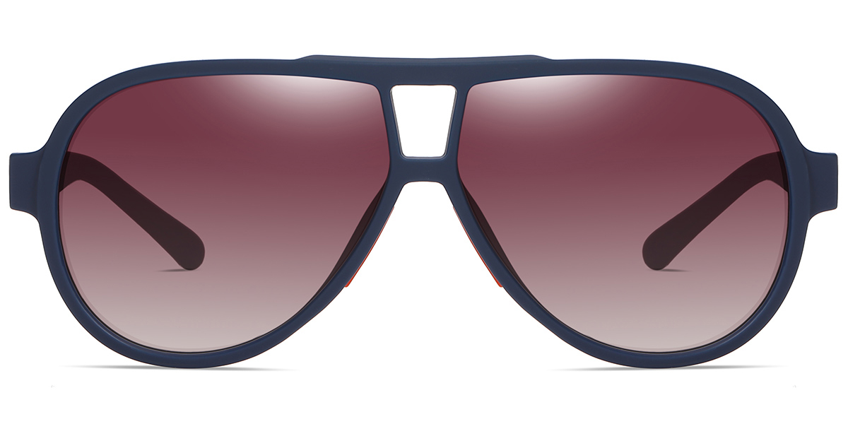 Aviator Sunglasses blue+gradient_amber_polarized