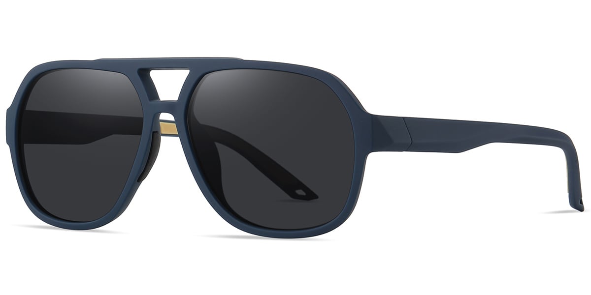 Aviator Sunglasses blue+dark_grey_polarized
