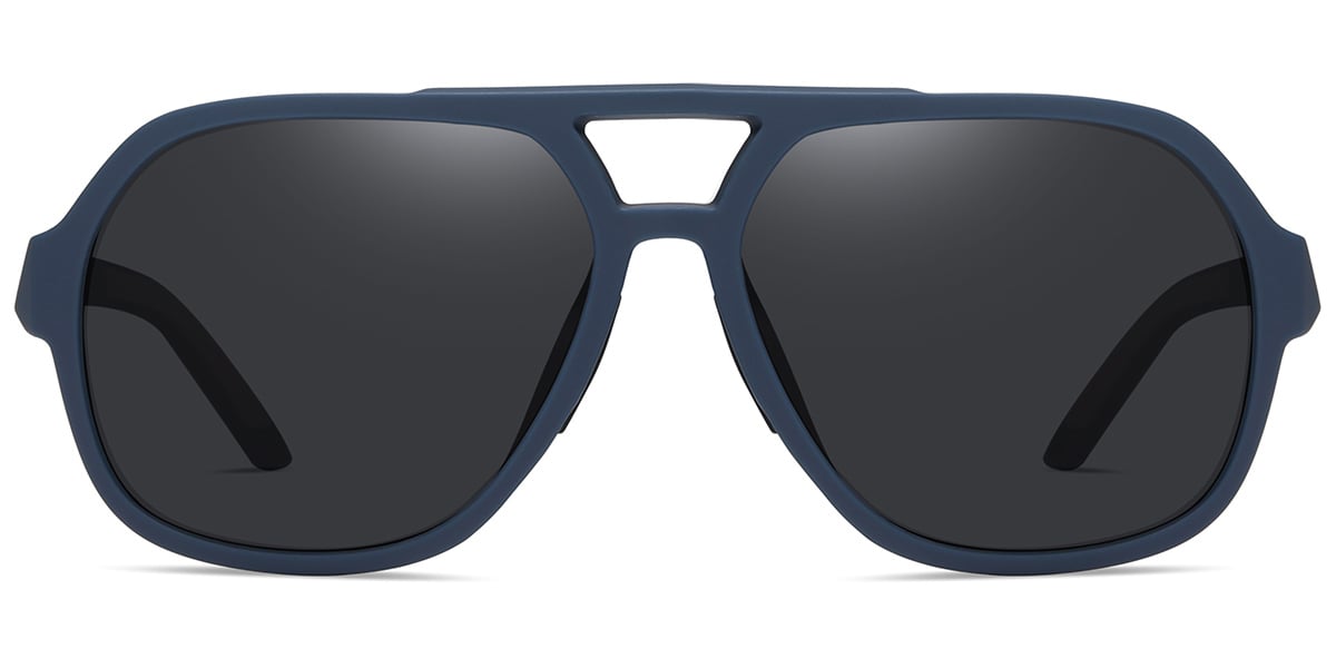 Aviator Sunglasses blue+dark_grey_polarized
