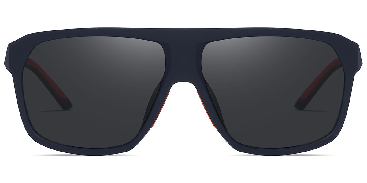 Square Sunglasses blue+dark_grey_polarized