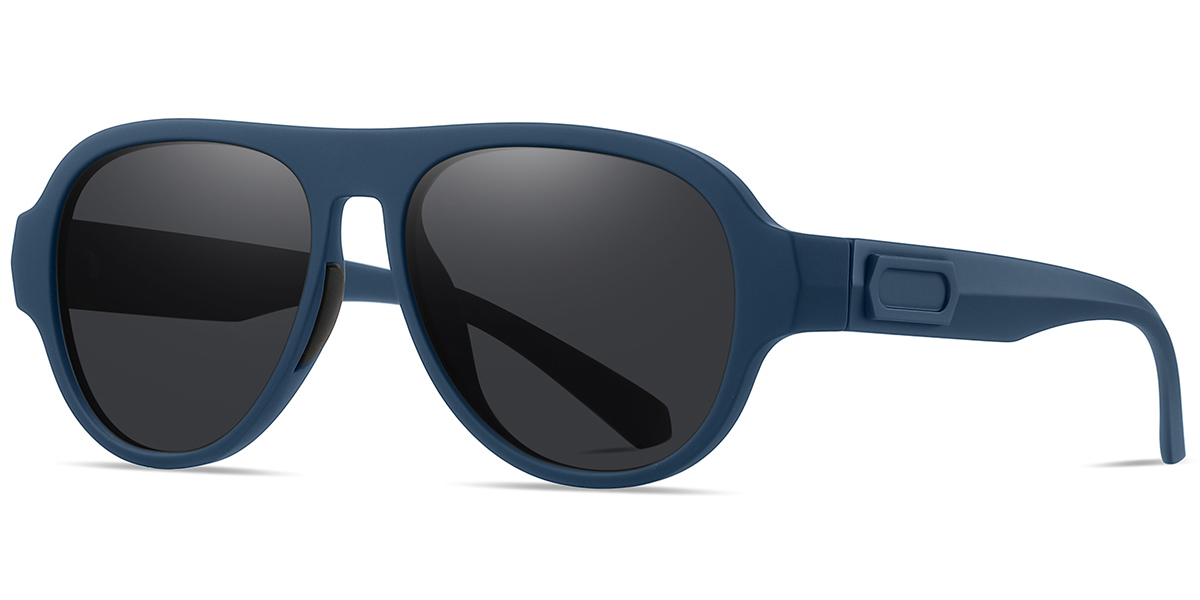 Geometric Sunglasses blue+dark_grey_polarized