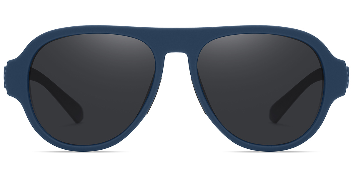 Geometric Sunglasses blue+dark_grey_polarized