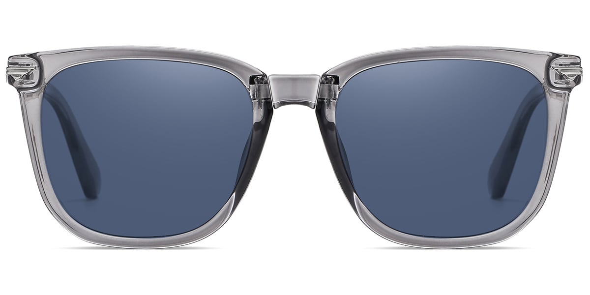 Square Sunglasses translucent-grey+blue_polarized