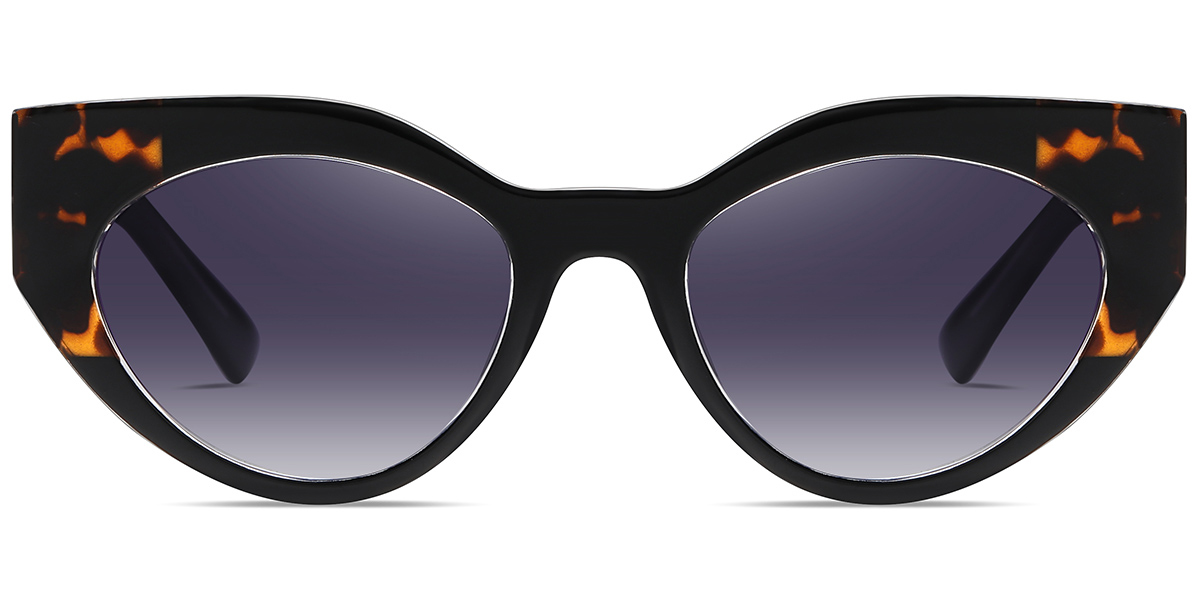 Geometric Sunglasses pattern-black+gradient_grey_polarized