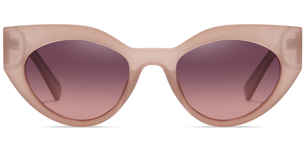 Geometric Sunglasses brown+purple-yellow_polarized