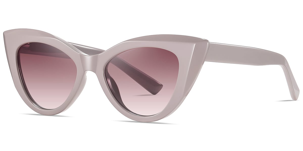 Cat Eye Sunglasses pink+gradient_amber_polarized