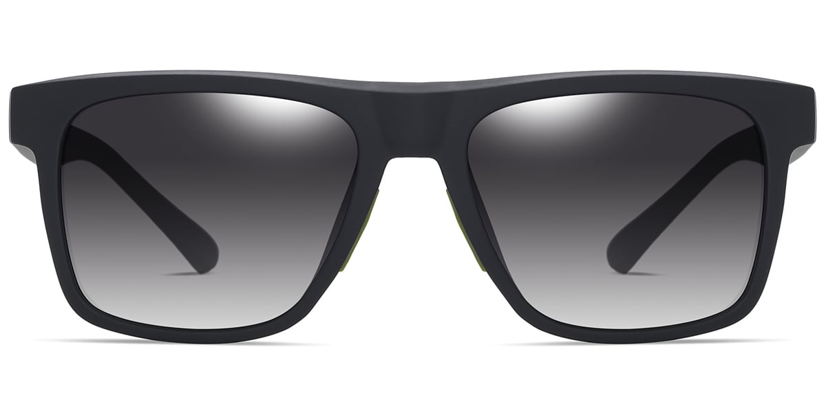 Square Sunglasses black+gradient_grey_polarized