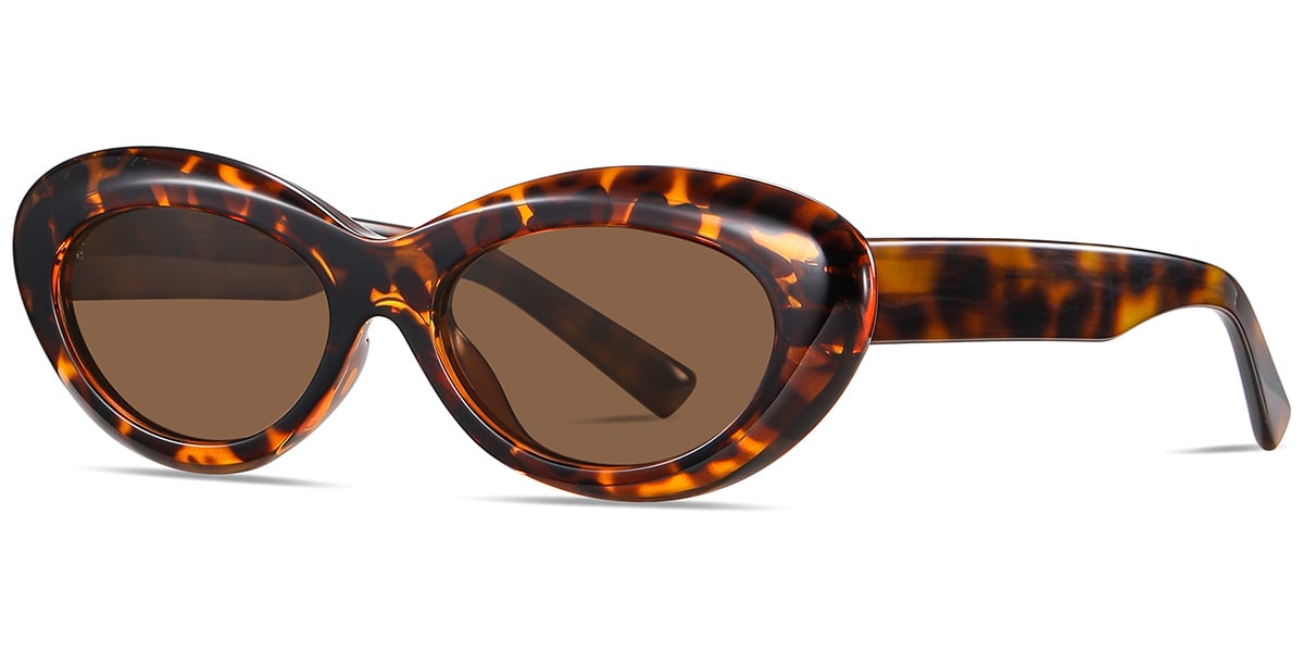 Acetate Oval Sunglasses tortoiseshell+amber_polarized