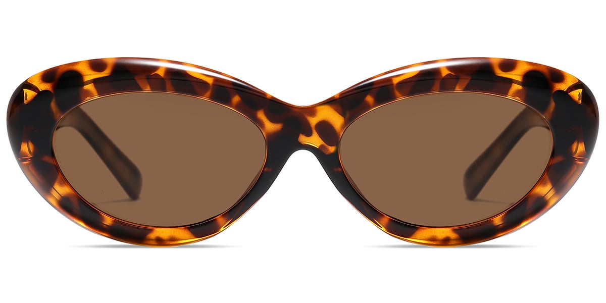 Acetate Oval Sunglasses tortoiseshell+amber_polarized