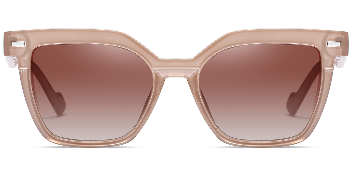 Acetate Square Sunglasses brown+gradient_amber_polarized
