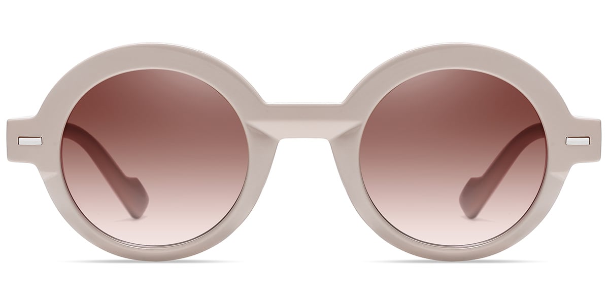 Acetate Round Sunglasses pink+amber_polarized