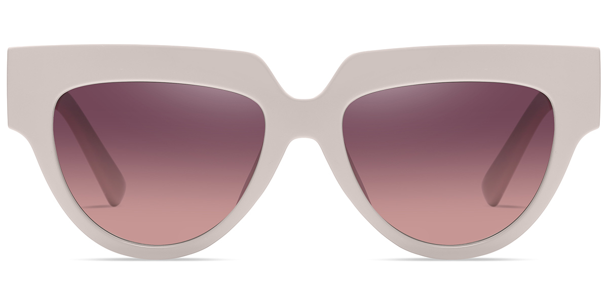 Acetate Geometric Sunglasses pink+red-amber_polarized