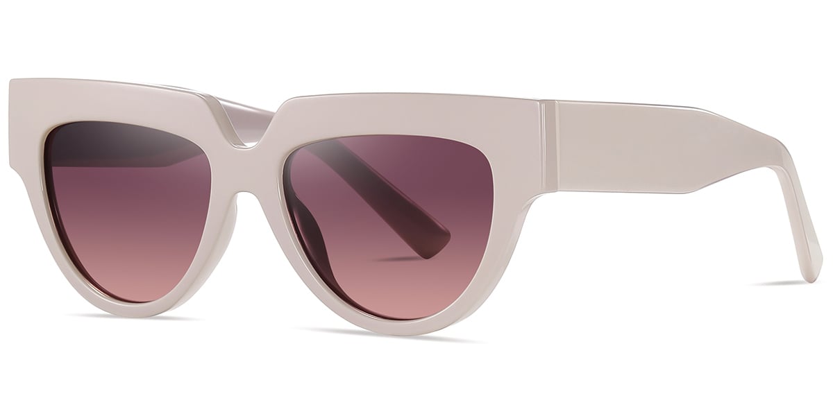 Acetate Geometric Sunglasses pink+red-amber_polarized