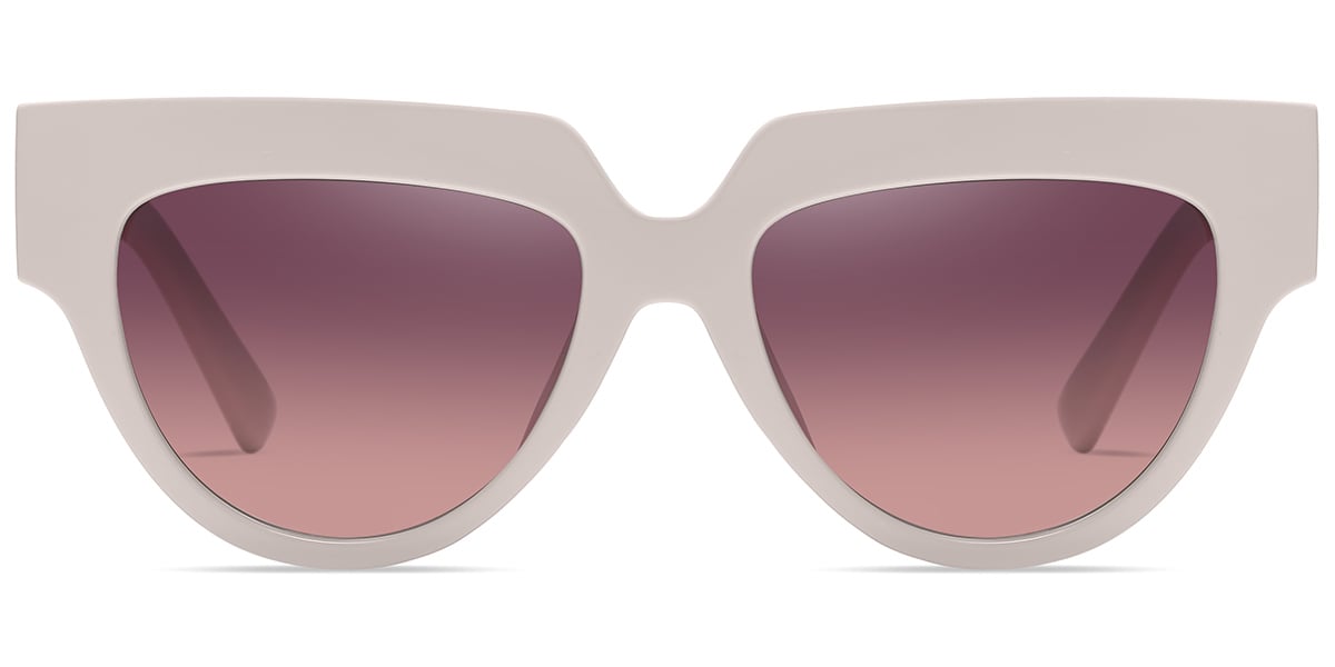 Acetate Geometric Sunglasses pink+red-amber_polarized