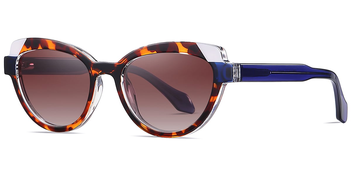 Acetate Cat Eye Sunglasses pattern-tortoiseshell+gradient_amber_polarized